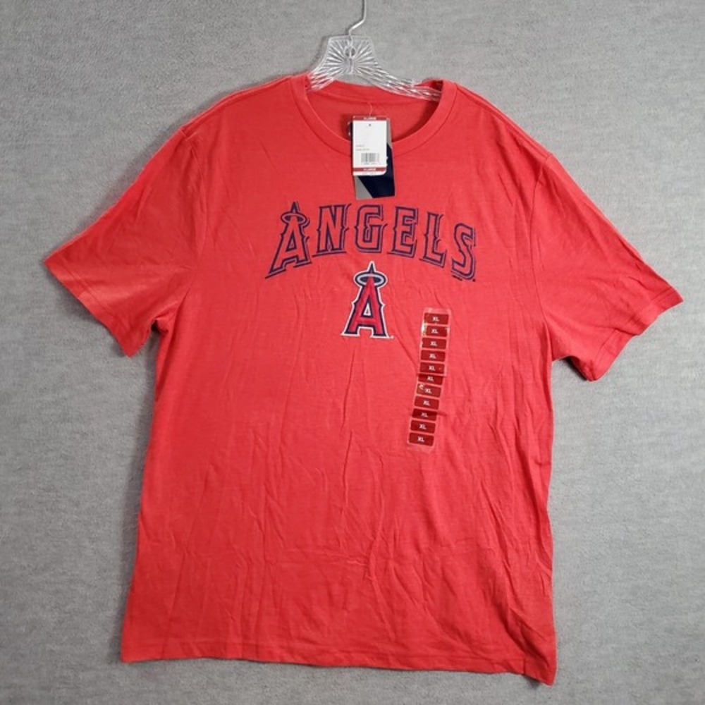 Los Angeles Angels Men‎ Shirt XL Red Logo Graphic Print Short Sleeve MLB NWT